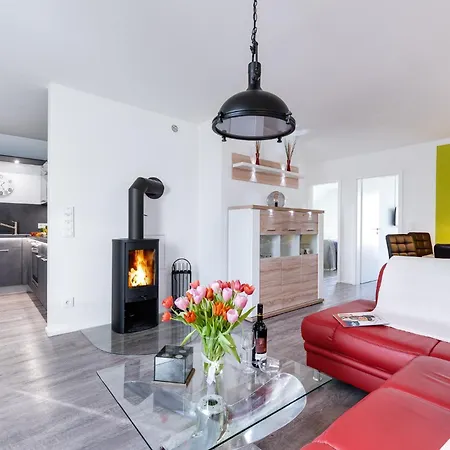 Kapitaen Cook By Seeblick Ferien Oro, Wasserbett, E-ladesaeule, Tatil Evi *